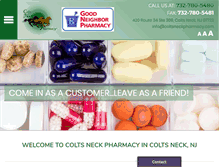 Tablet Screenshot of coltsneckpharmacy.com